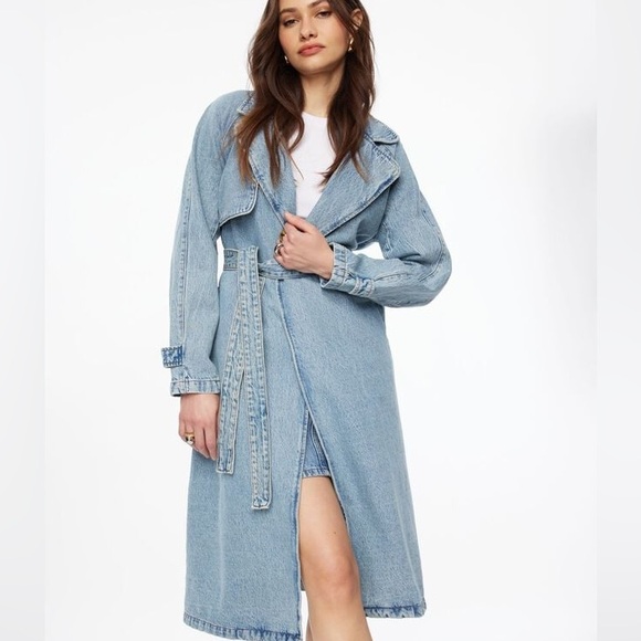 Dynamite Jackets & Blazers - Dynamite Cotton Denim Trench Coat